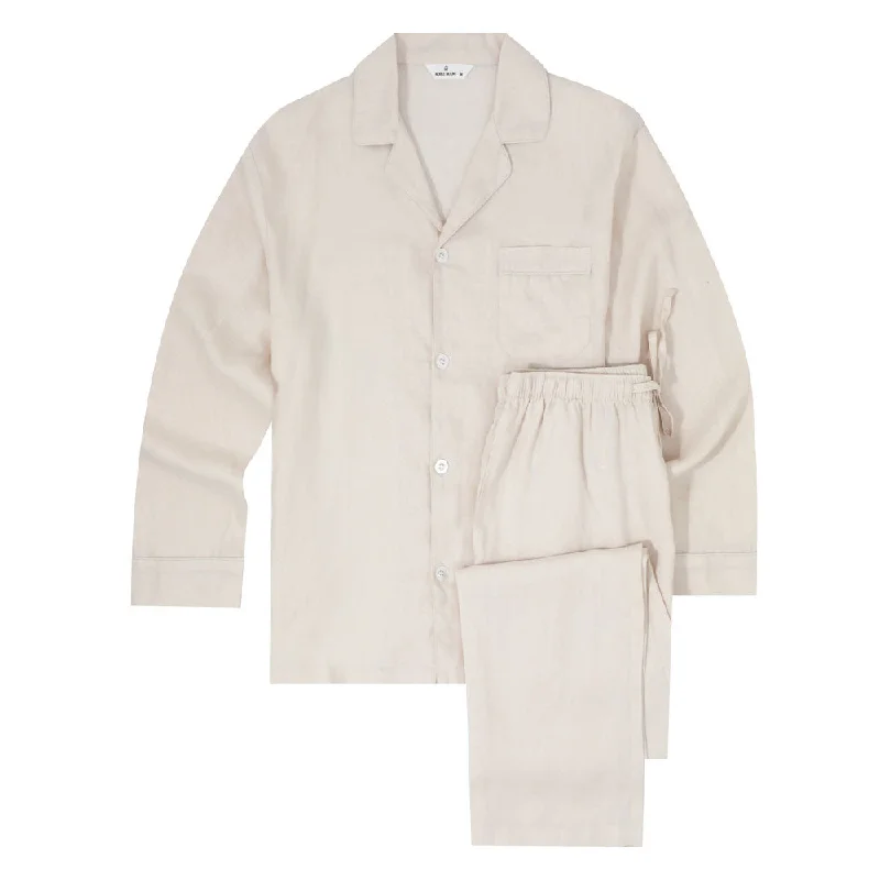Deal Alert Noble Mount 100% Linen Men's Pajama Set for Summer