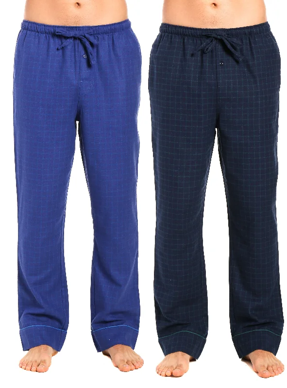 Weekend Specials to Snag 2-Pack Men's 100% Cotton Flannel Lounge Pants (Windowpane Checks Navy-Green) Weekend Specials to Snag 2-Pack Men's 100% Cotton Flannel Lounge Pants (Windowpane Checks Navy-Green)