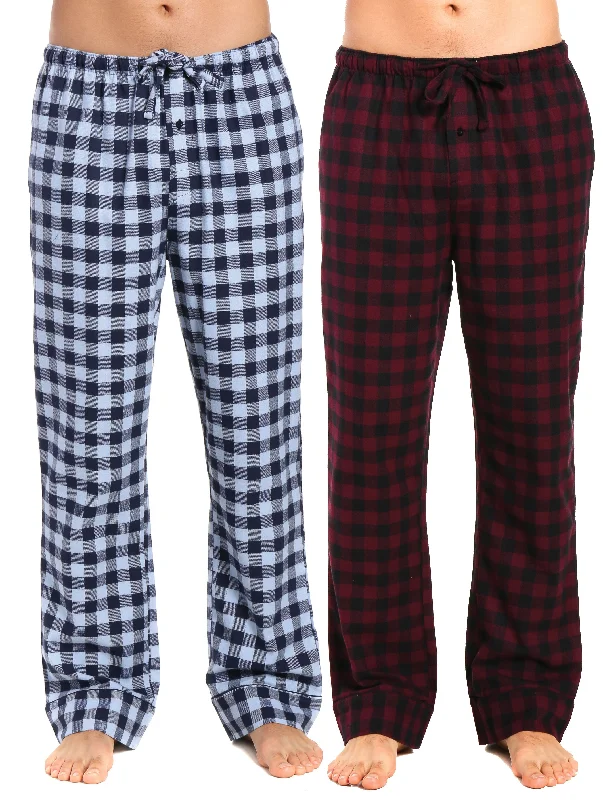 Weekend Deals That Sparkle 2-Pack Men's 100% Cotton Flannel Lounge Pants (Gingham Navy-Fig-Black) Weekend Deals That Sparkle 2-Pack Men's 100% Cotton Flannel Lounge Pants (Gingham Navy-Fig-Black)