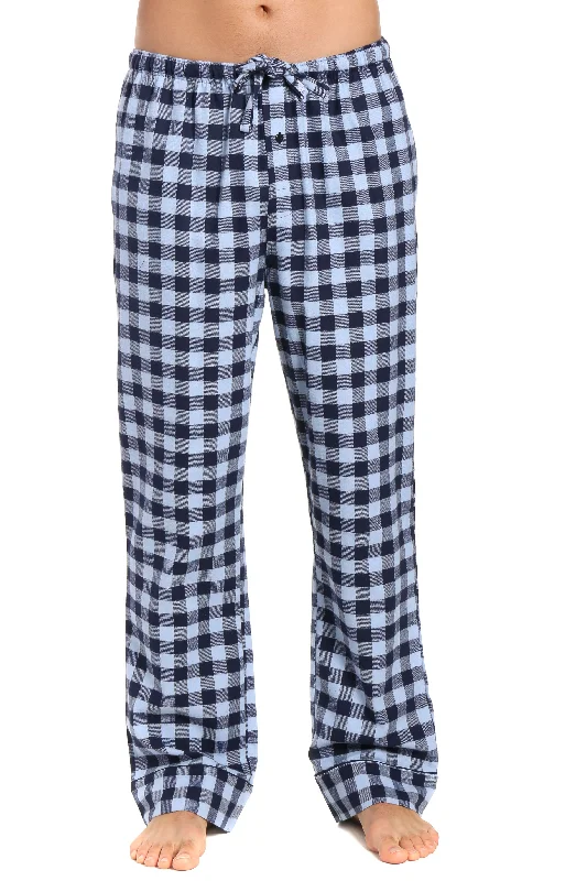 Weekend Deals That Thrill Mens Gingham 100% Cotton Flannel Lounge Pants - Gingham Checks - Navy Blue Weekend Deals That Thrill Mens Gingham 100% Cotton Flannel Lounge Pants - Gingham Checks - Navy Blue