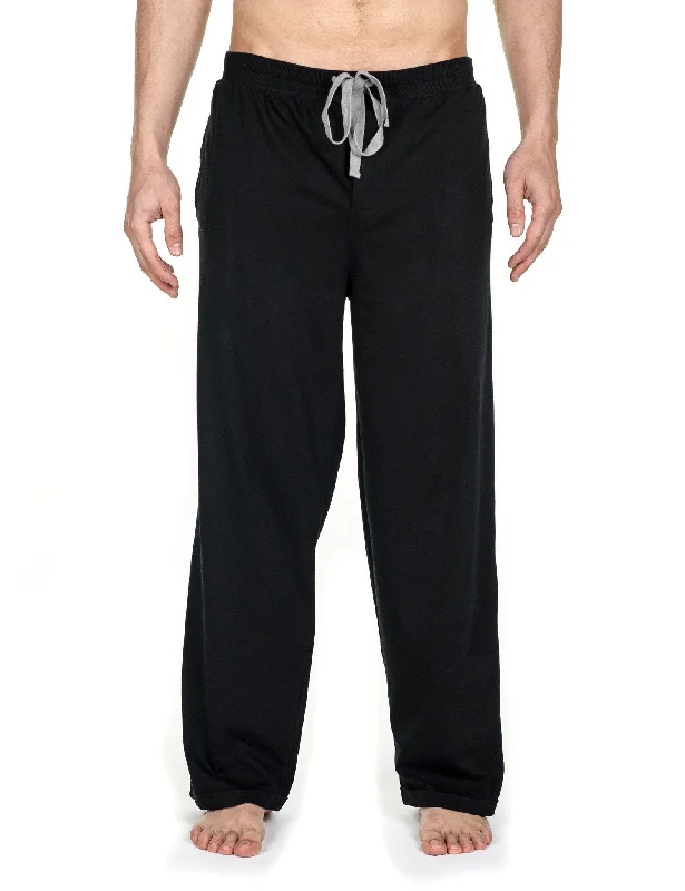 Weekend Savings Extravaganza Men's Premium Knit Lounge/Sleep Pants - Black