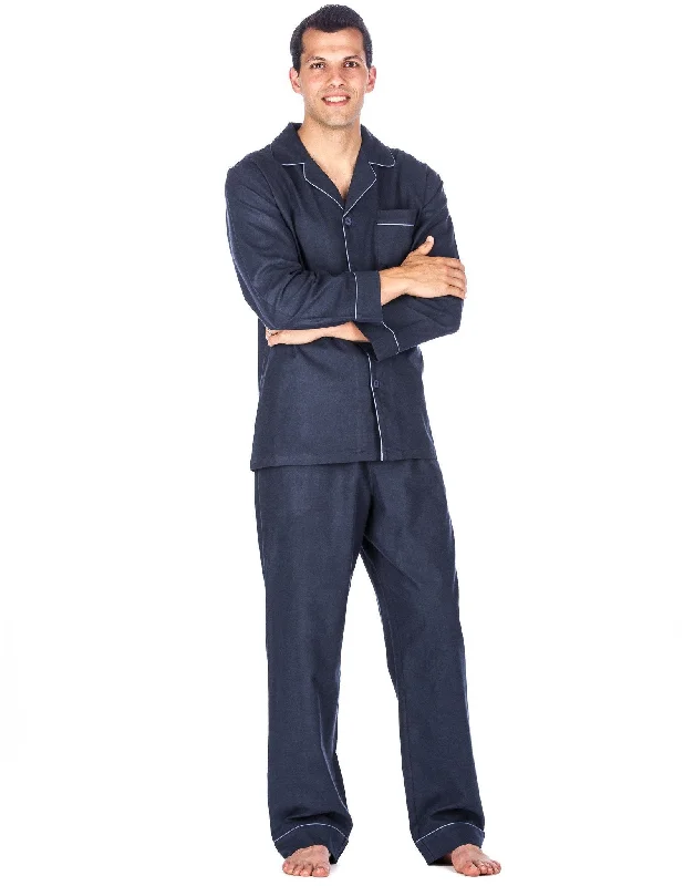 Celebrate the Weekend with Discounts Relaxed Fit Men's Premium 100% Cotton Flannel Pajama Sleepwear Set - Navy Celebrate the Weekend with Discounts Relaxed Fit Men's Premium 100% Cotton Flannel Pajama Sleepwear Set - Navy