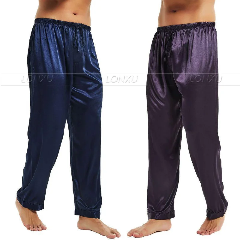 Weekend Savings Spectacular Not Too Easy Men Silk Pajama Pants