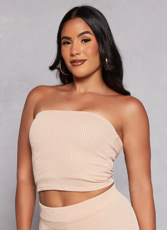 Rib Knit Cropped Tube Top