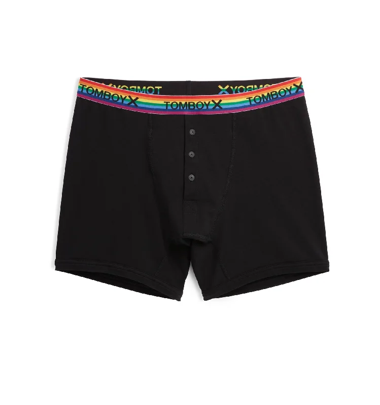 6" Fly Packing Boxer - Black Rainbow