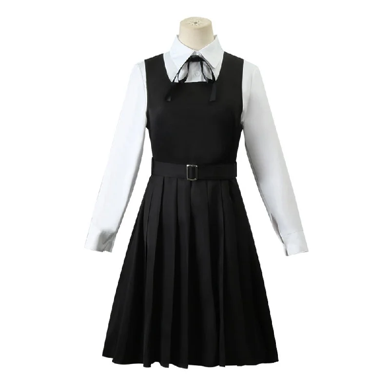 Rulercosplay Anime Chainsaw Man Mitaka Asa Black uniform Dress Cosplay Costume