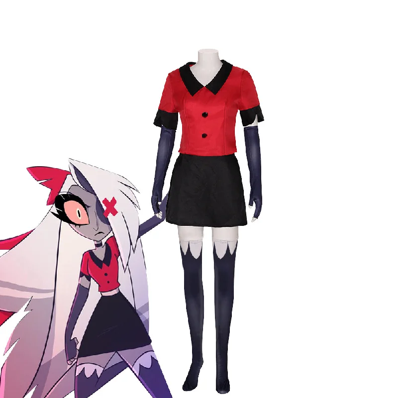 Rulercosplay Hazbin Hotel Vaggie Uniform Suit Cosplay Costume With Accessories