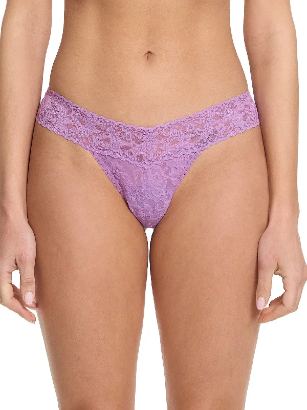 Signature Lace Low Rise Thong Venus Purple