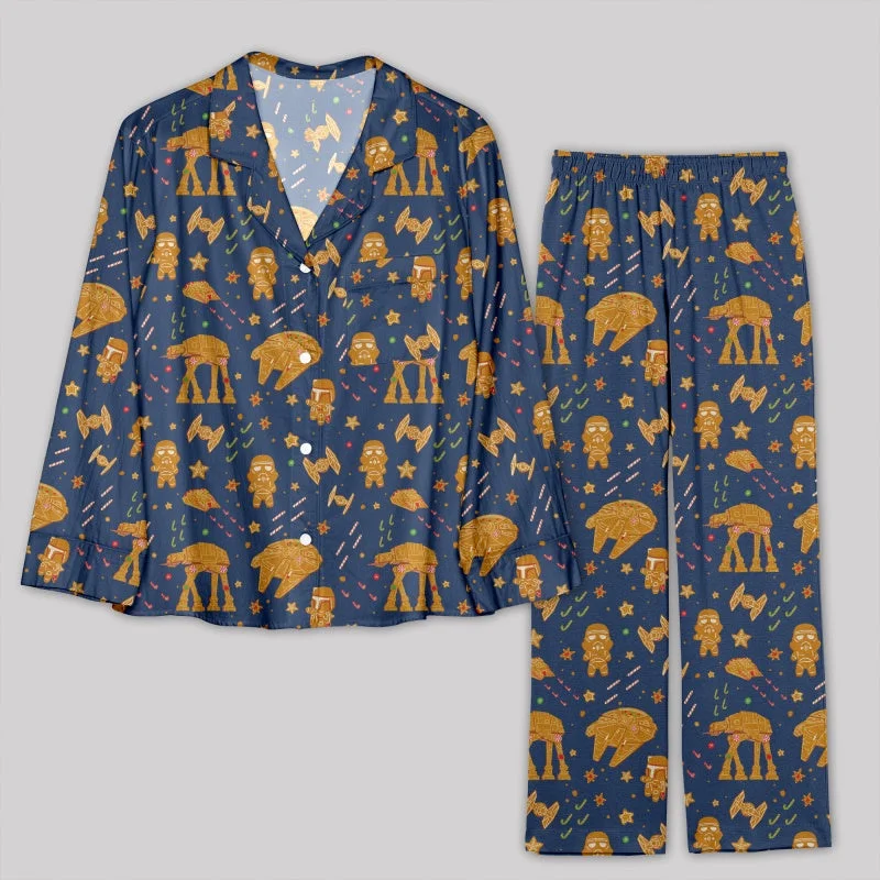 Quick Sale Star Wars Space Ship Cookie Christmas Pajamas Set