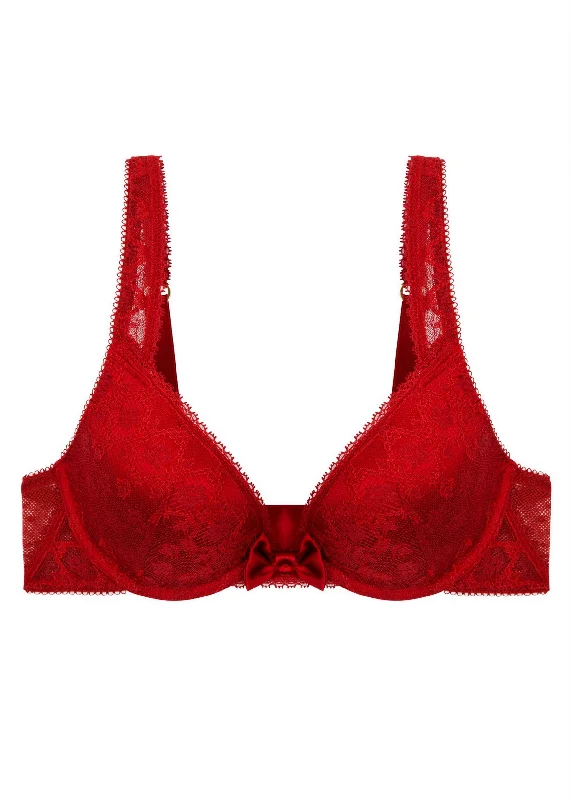 Mathilda Giggling (Carmine) Contour Plunge Bra