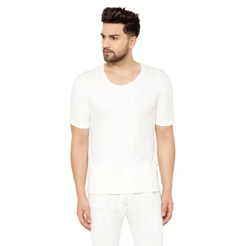 Vimal Jonney White Thermal Top For Men's