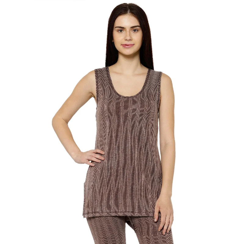 Act Fast Vimal Jonney Brown Top Thermal For Women's