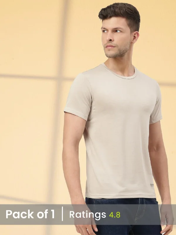 Men's Half Sleeves Bamboo Undershirts (Loungewear & Sleepwear)- Pack of 1