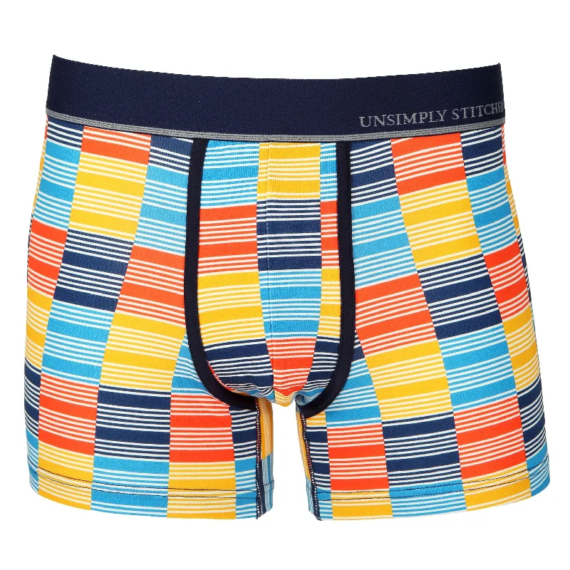 Checkered Stripe Boxer Trunk