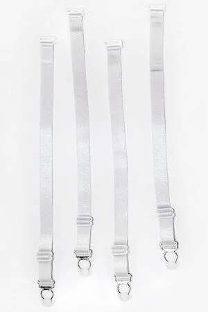 White Essential Garter Straps