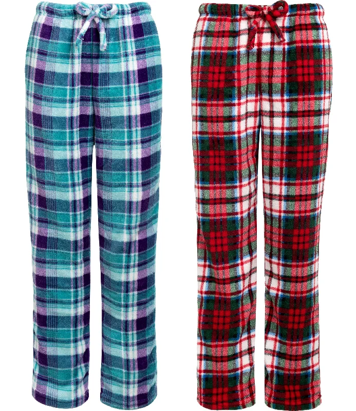 Weekend Shopping Extravaganza Women's 2-Pack Warm Plush Fleece Pajama Pants, Comfy Lounge PJ Bottoms Weekend Shopping Extravaganza Women's 2-Pack Warm Plush Fleece Pajama Pants, Comfy Lounge PJ Bottoms