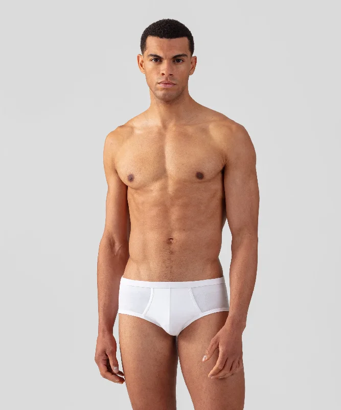 Y-Front Briefs: White