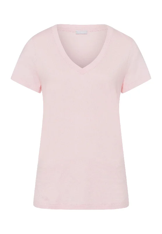 Weekend Steals Await Sleep And Lounge V-Neck T-Shirt | Pink Whip 77876-1378