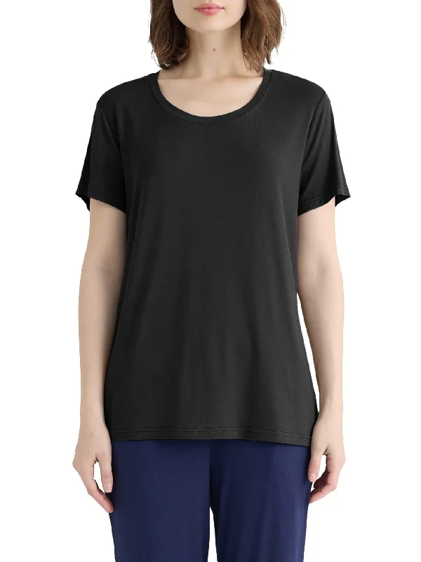 Weekend Offers That Tempt Women's Soft Comfy Pajama Tops Scoop Neck Sleep Tee Shirt