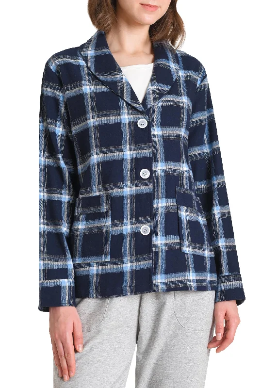 Weekend Sale: Don't Miss Out Women's Cotton Flannel Bed Jacket with Pockets