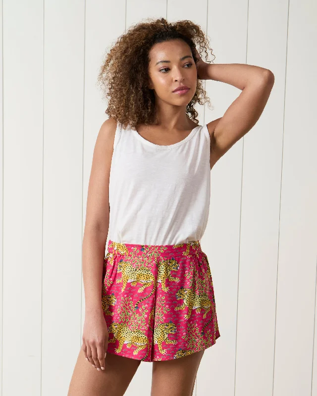 Markdown Sale Bagheera - Satin Sweet Dreams Shorts - Hot Pink
