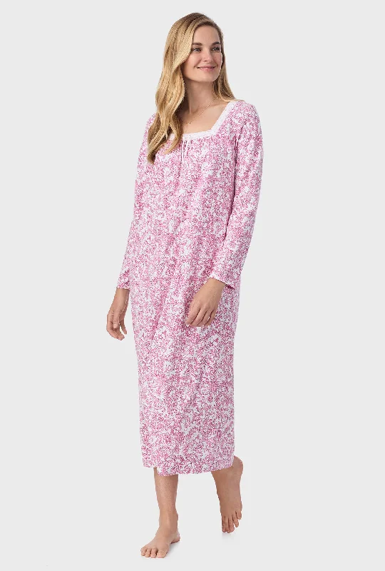 Weekend Discounts to Love Berry Paisley Cotton Ballet Nightgown
