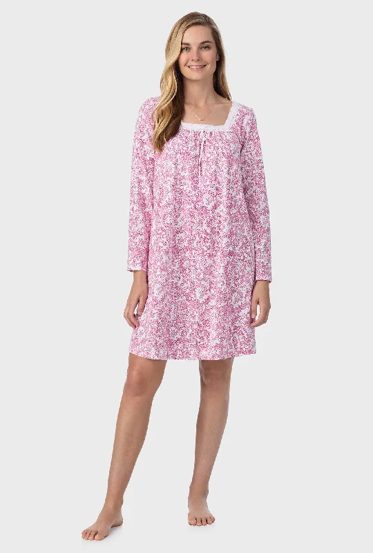Weekend Bargains to Savor Berry Paisley Cotton Short Nightgown