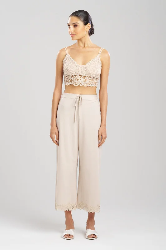 Discount Mania Bliss Harmony Lace Applique Cropped Pants