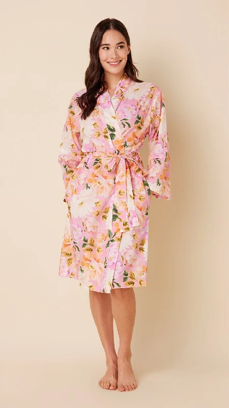 Fantastic Savings Blush Rose Luxe Pima Kimono Robe