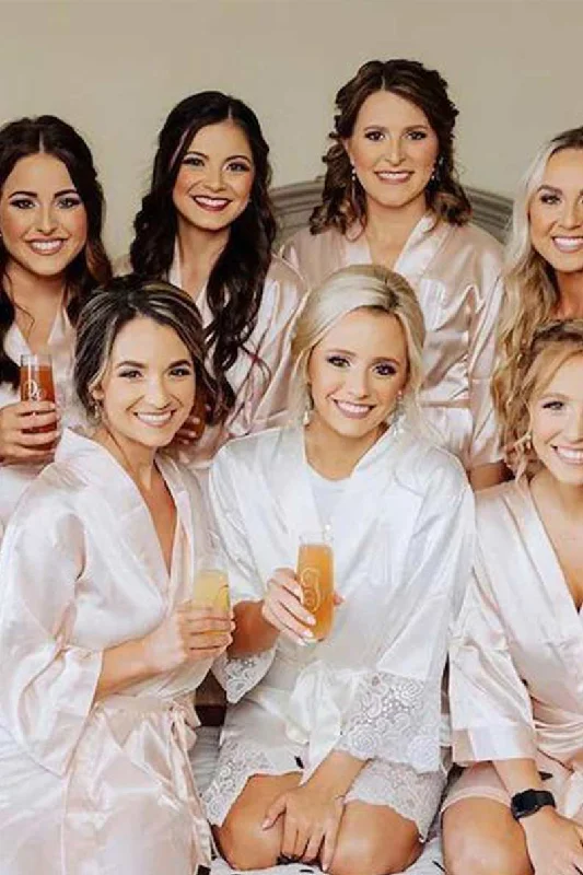 Early Bird (Set of 7) Premium Satin Robe Bundle