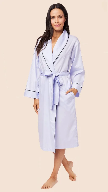 Now or Never Classic Luxe Pima Shawl Collar Robe - Periwinkle