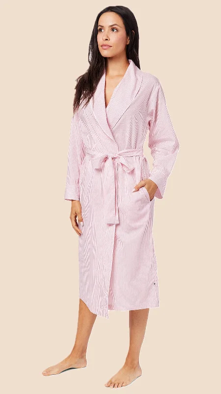 Unmissable Sale Simple Stripe Luxe Pima Shawl Collar Robe