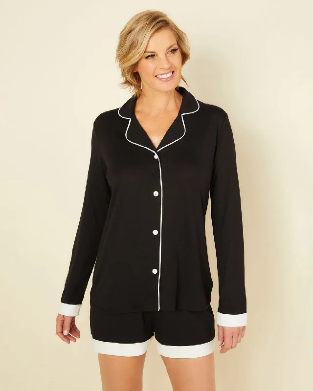 Weekend Offers That Sizzle Bella Bridal Long Sleeve Top & Boxer Pajama Set