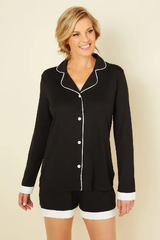Weekend Offers That Amaze Cosabella Bella Long Sleeve Top & Boxer PJ Set