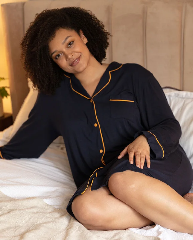 Take Action Navy Revere Jersey Nightshirt