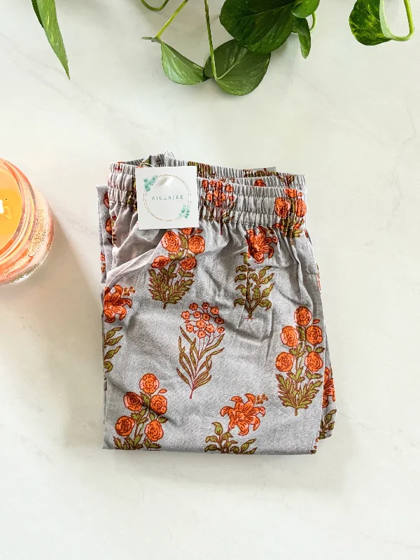 Super Savings Cotton Pajama Pants Women - Smoky Blooms