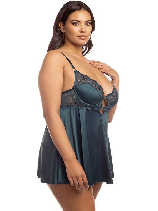 Curvy Diana Satin Babydoll