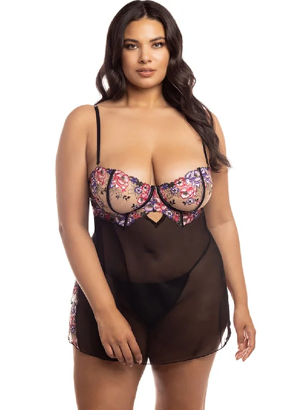 Curvy Nadine Lace Babydoll