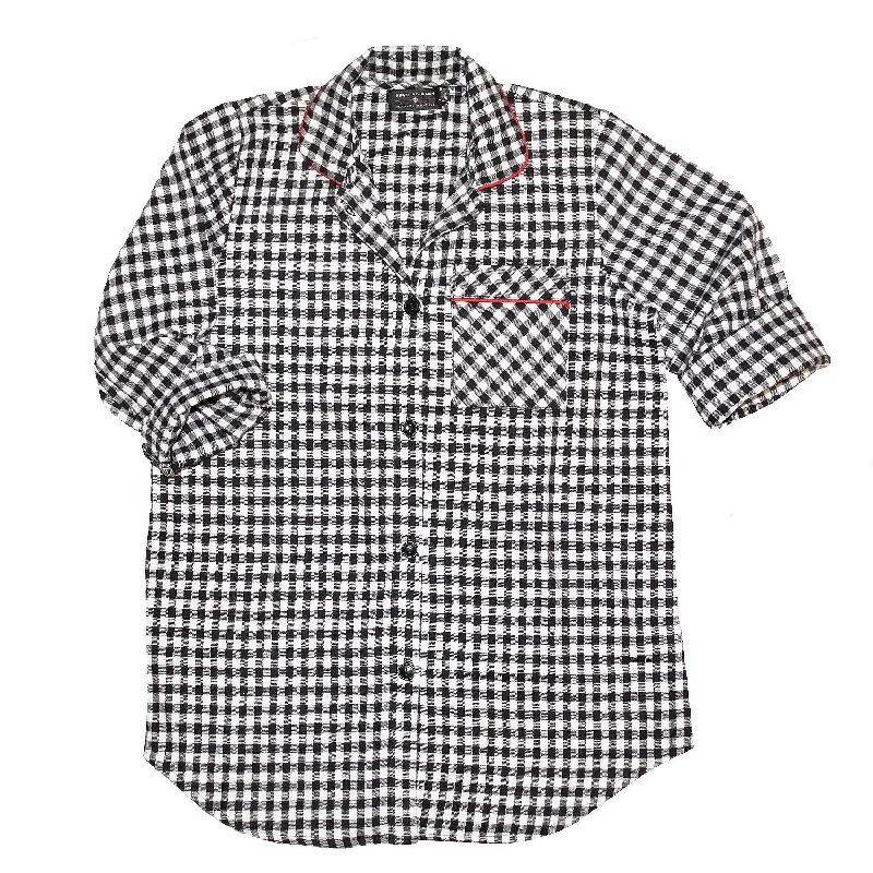 Pay Less 115 / Easy Fit Flannel Nightshirt / Small Black/White Buffalo Check
