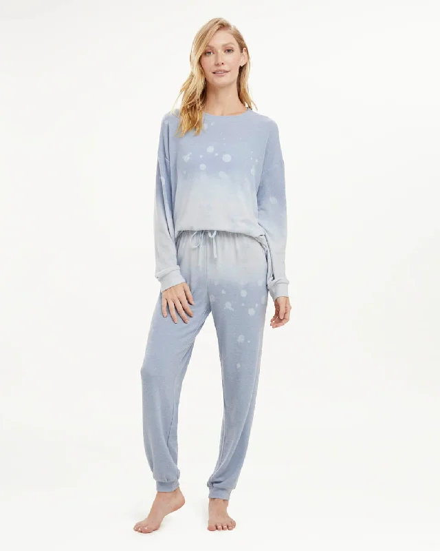 Weekend Specials to Enjoy Elora Long Sleeve Jogger Set in Blue Heartmelt