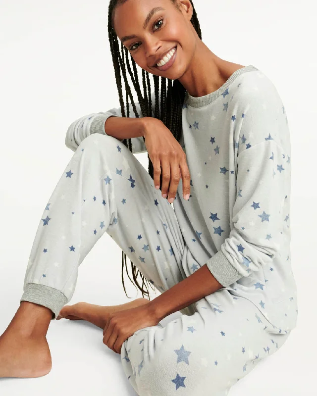 Weekend Savings Spectacular Elora Long Sleeve Jogger Set in Frost Star