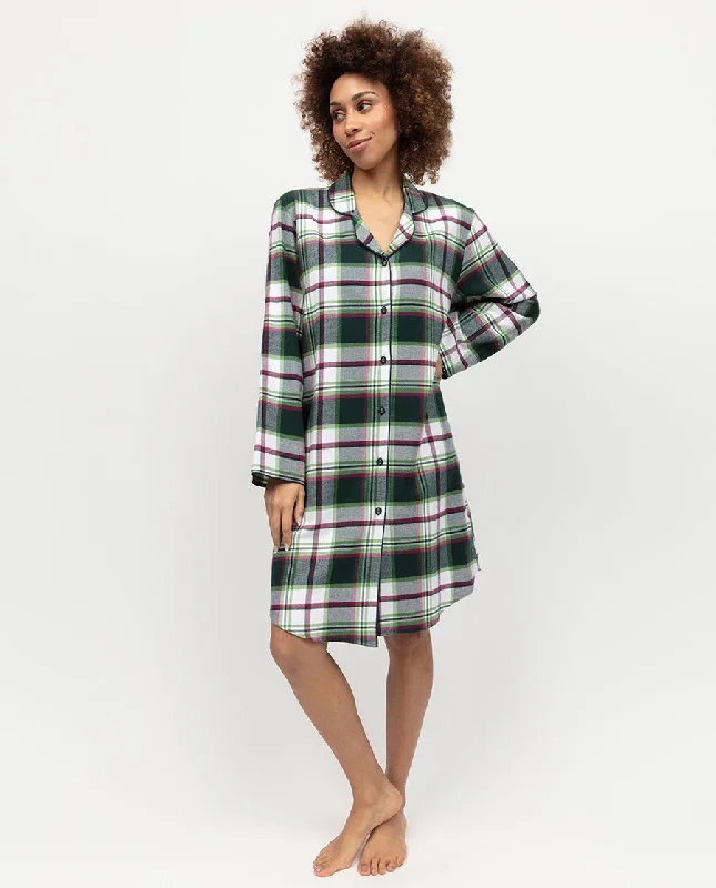 Weekend Savings Galore Forrest Womens Brushed Check Nightshirt