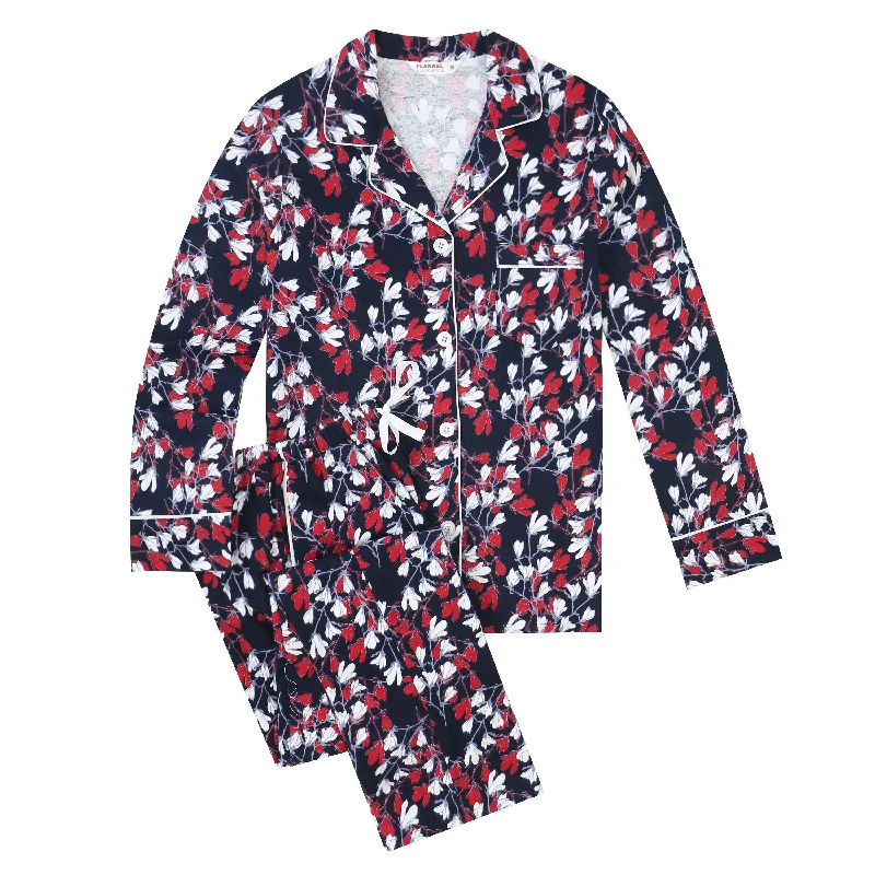 Savings Soar This Weekend Flannel People Women Pajamas Set - 100% Cotton Flannel Pajamas Women Warm PJs Set - Magnolia - Navy-Red Savings Soar This Weekend Flannel People Women Pajamas Set - 100% Cotton Flannel Pajamas Women Warm PJs Set - Magnolia - Navy-Red