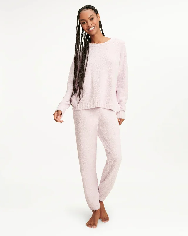 New Arrival Fuzzy Sweater Set in Blush