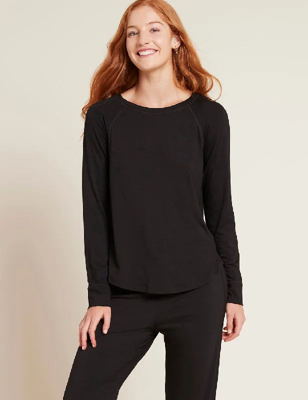 Year-End Sale Goodnight Raglan Sleep Top - Black