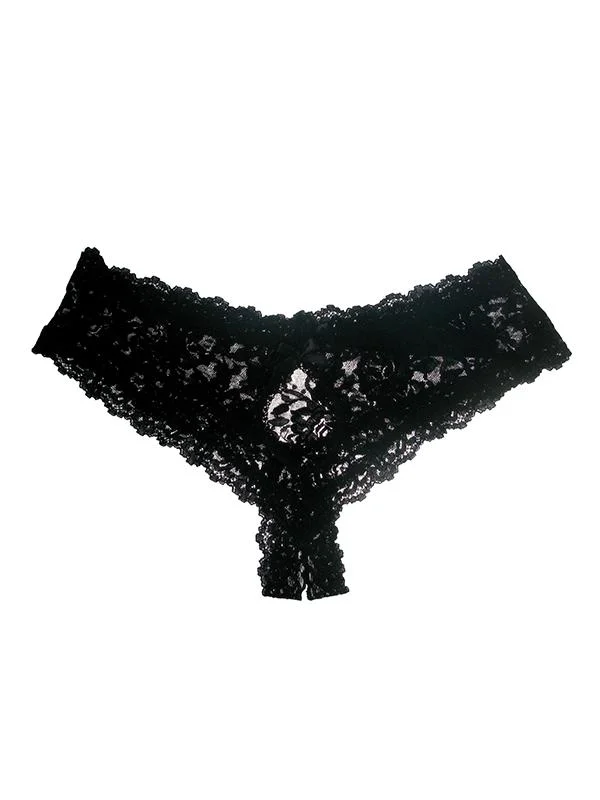 Sexy Sheer Lace Keyhole Crotchless Cheeky Panties