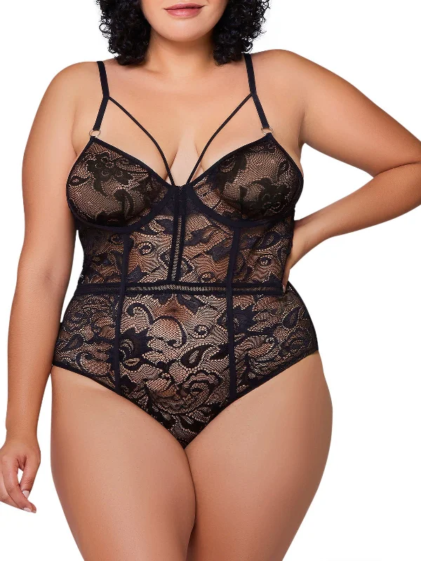 Women's Kaliana Sheer Plus Size Teddy Lingerie