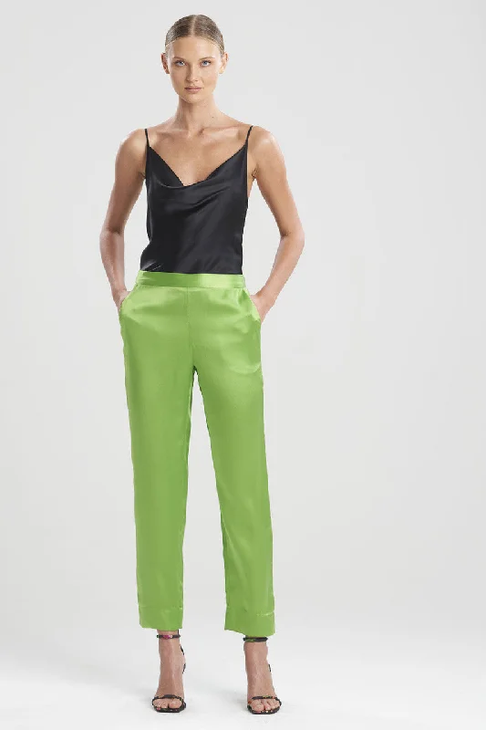 Amazing Value Key Essentials Silk Straight Leg Pants