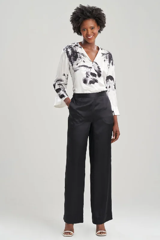 Exclusive Deal Key Essentials Silk Wide Leg Pants