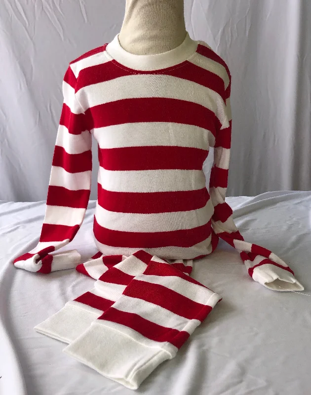 Weekend Bargains to Snag Long John Kids Pajama Set - Broad Red Stripe